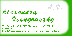 alexandra visnyovszky business card